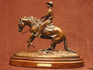Reining Horse - The Sliding Stop Sculpture by Bob Scheelings Reining Horse - The Sliding Stop Sculpture by Bob Scheelings