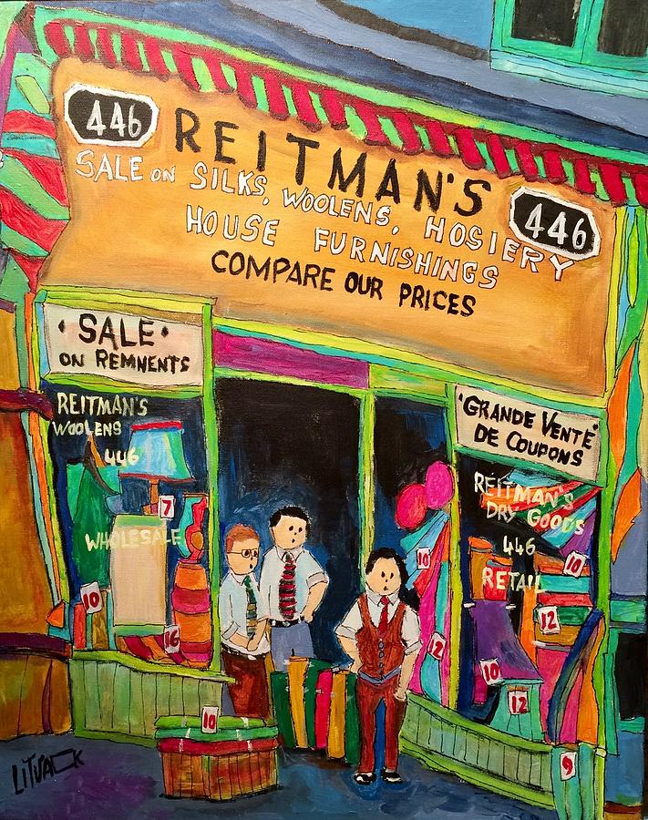 Vintage Reitmans First Store 1926 St. Lawrence Painting by Michael Litvack