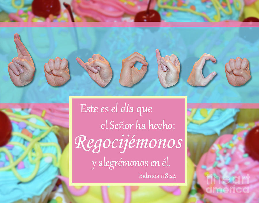 Christian Photograph - Rejoice and Be Glad Spanish by Masters Hand Collection Christian Photograph - Rejoice and Be Glad Spanish by Masters Hand Collection