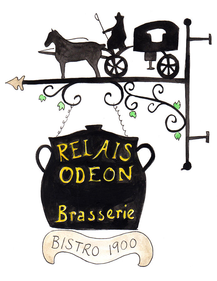 Relais Odeon Brasserie Painting by Anna Elkins