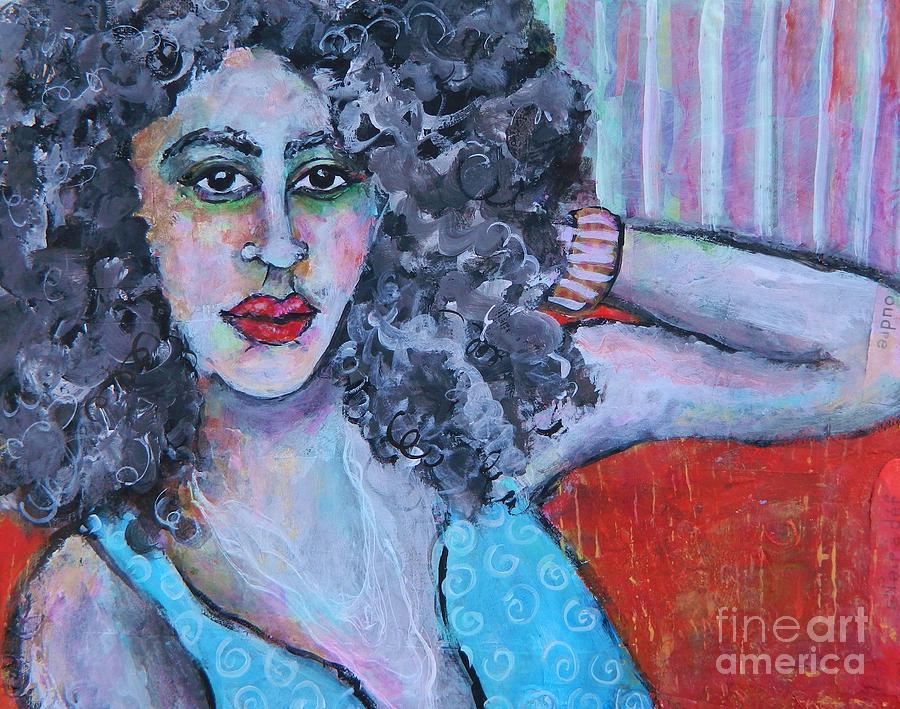 Portrait Painting - Relaxing by Kate Marion Lapierre