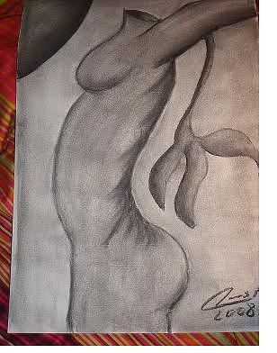Figura Drawing - Relax by Dunia Sanchez Padron