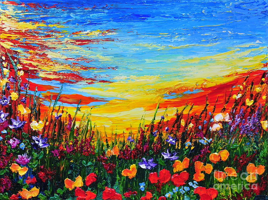 Sunset Painting - Relax by Teresa Wegrzyn
