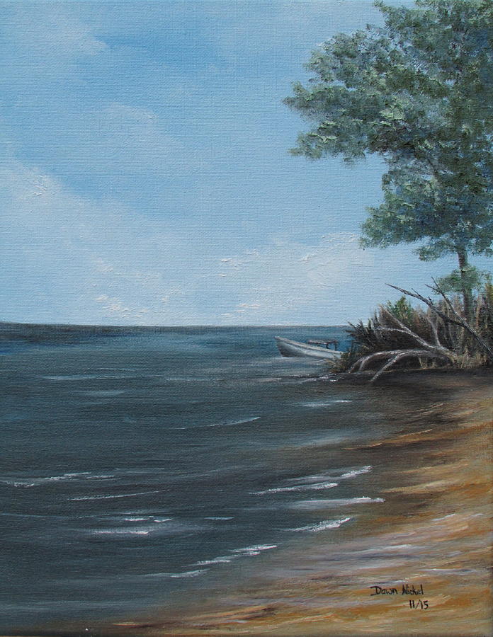 Tree Painting - Relaxation island by Dawn Nickel