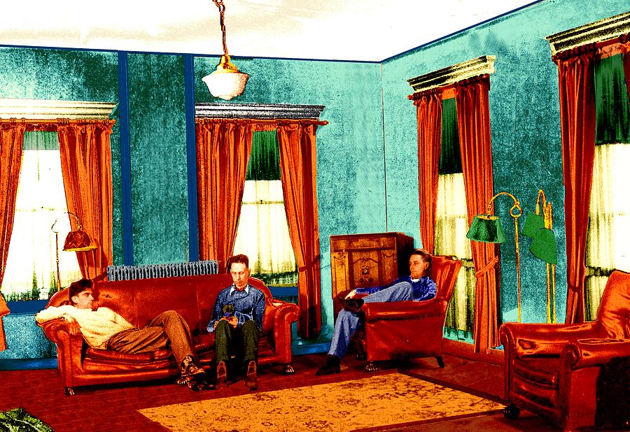 Relaxing at the Telechron Club House Digital Art by Cliff Wilson