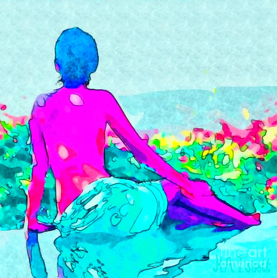 Relaxing Blue Digital Art by Humphrey Isselt