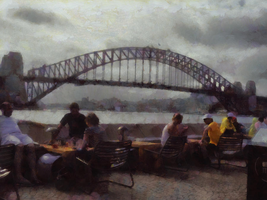Relaxing in front of Sydney Harbour bridge Photograph by Ashish Agarwal