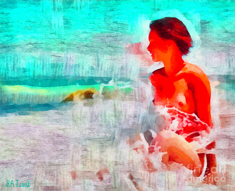 Relaxing In the Surf Digital Art by Humphrey Isselt