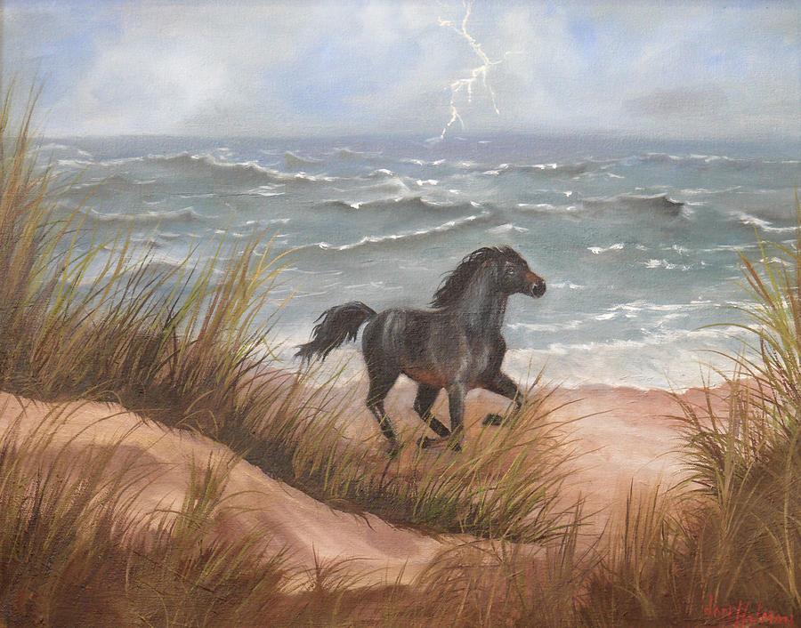 Black Horse Painting - Released by Jan Holman