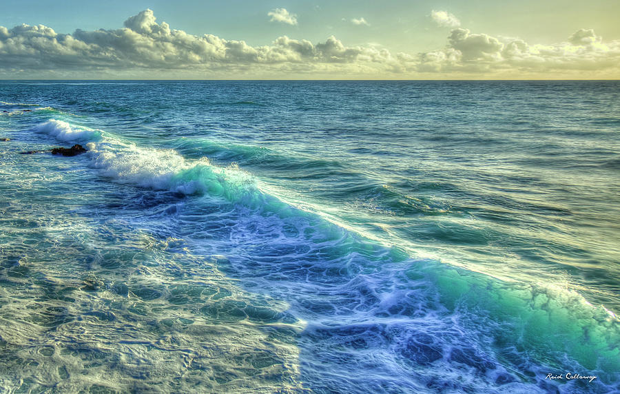 Water Photograph - Relentless Aqua Wave Maili Beach Park Hawaii Collection Art by Reid Callaway
