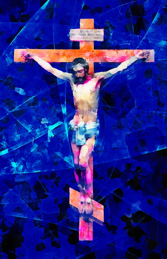 Religious Art Crucifix Digital Art by Elena Kosvincheva