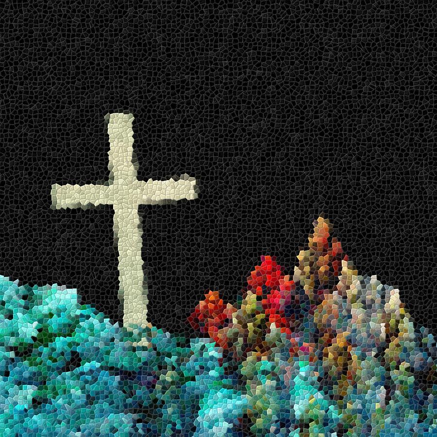 Religious Night Scene Digital Art