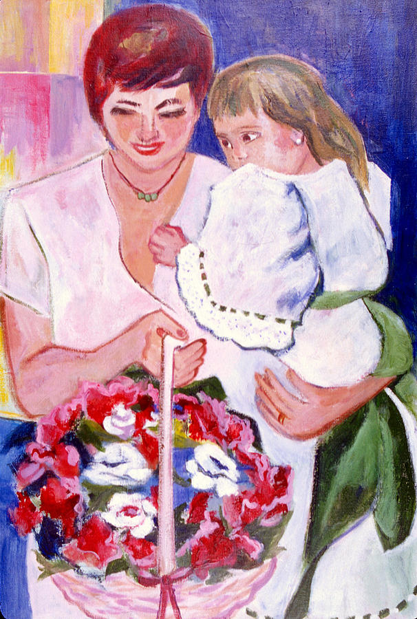 Reluctant Flower Girl Painting by Betty Pieper