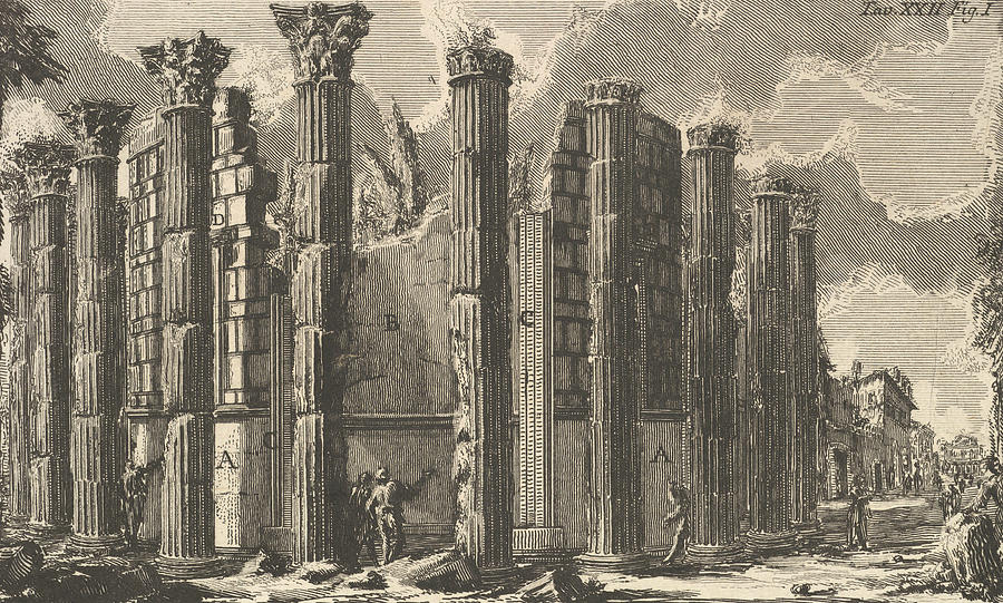 Remains of the Temple of Cybele Relief by Giovanni Battista Piranesi