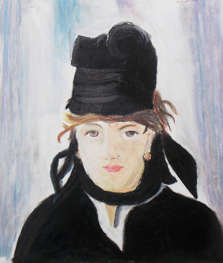 Berthe Morisot Pastel - Remake Portrait of Berthe Morisot by Keshava Shukla