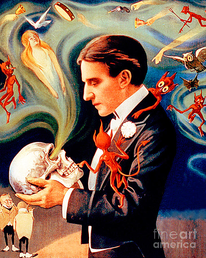 Magic Poster Howard Thurston-Thurston the great magician-Do spirits come back? 
