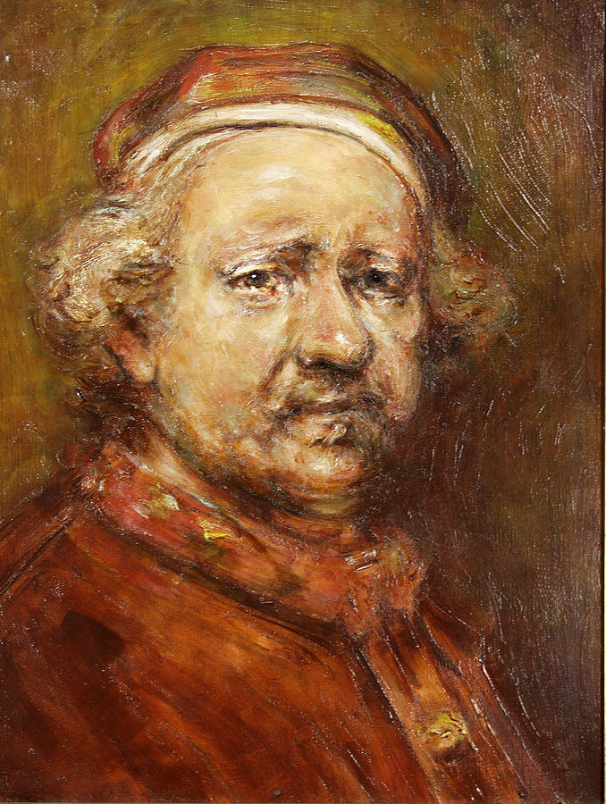 Rembrandt Painting - Rembrandt Portrait study by Steven Paul Carlson