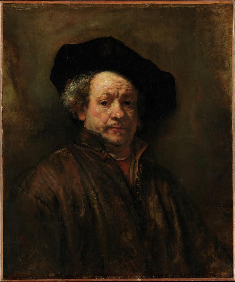 Rembrandt Self Portrait Painting by Rembrandt van Rijn
