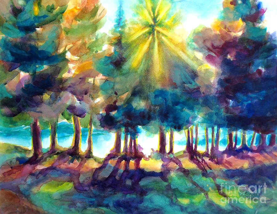 Sunset Painting - Remember the Son by Kathy Braud