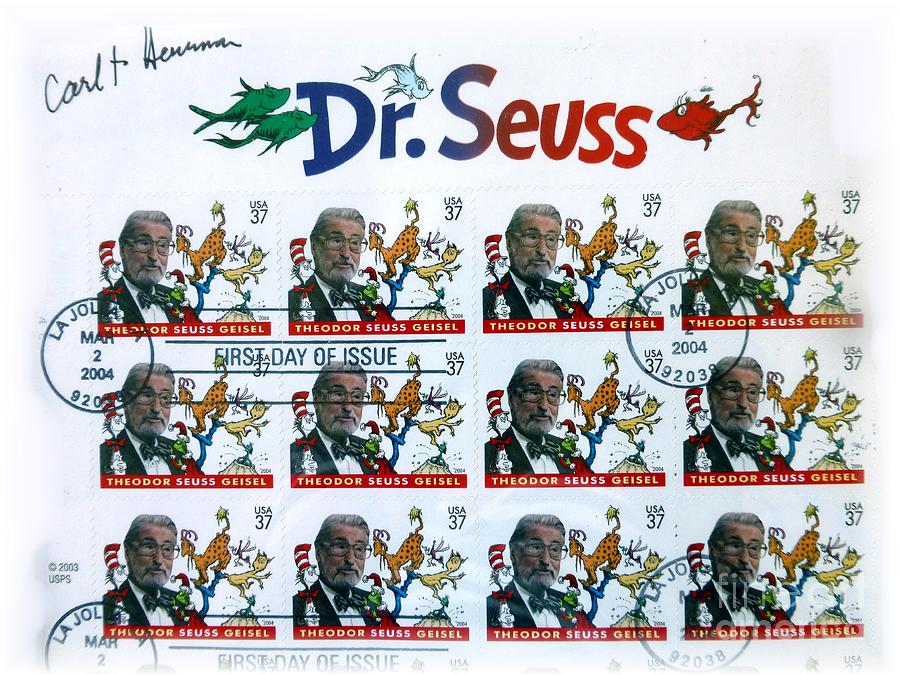 Remembering Dr. Seuss in stamps Photograph by Barbie Corbett-Newmin