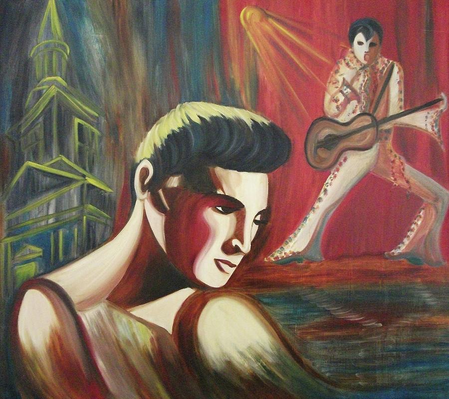 Elvis Presley Painting - Remembering Elvis by Suzanne  Marie Leclair