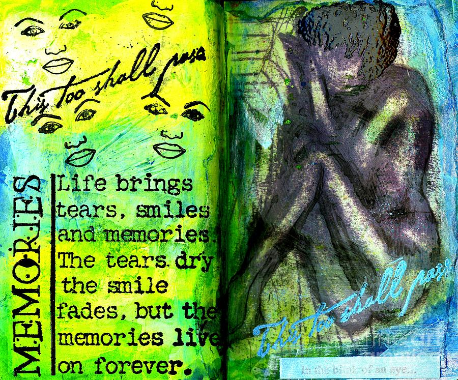 Remembering My Son -  Art Journal Entry Painting by Angela L Walker