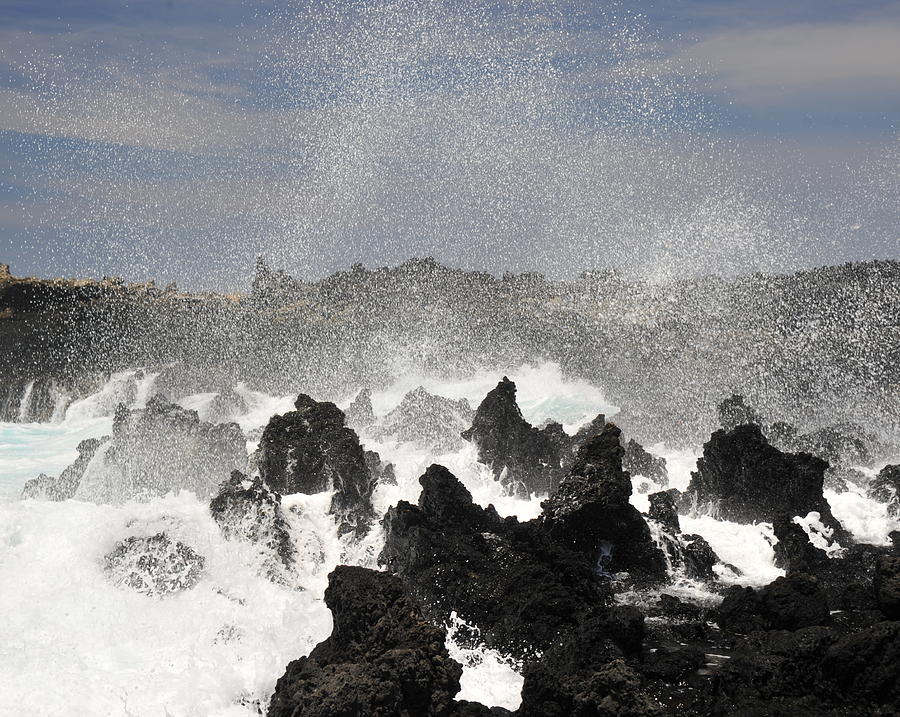 Big Surf Photograph - Remnants of Big Wave by Heidi Fickinger