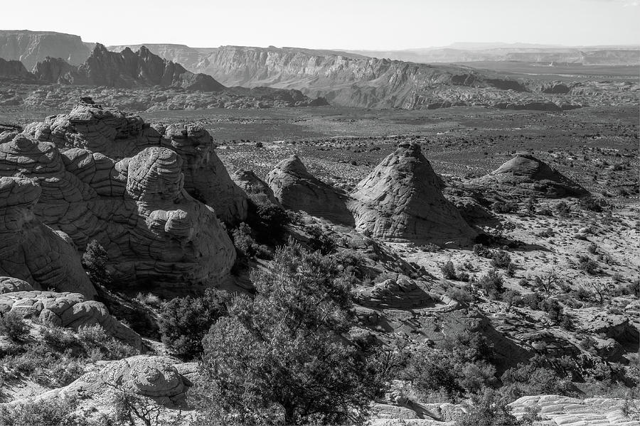 Mountain Photograph - Remote Grandeur - Arizona Landscapes - Black and White by Gregory Ballos