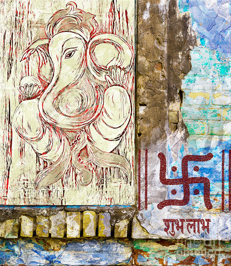 Ganesha Mixed Media - Remover Of Obstacles by Lita Kelley Ganesha Mixed Media - Remover Of Obstacles by Lita Kelley