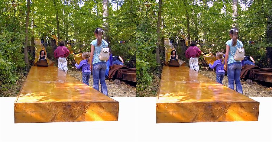 Renaissance Fun Slide - Gently cross your eyes and focus on the middle image Photograph by Brian Wallace