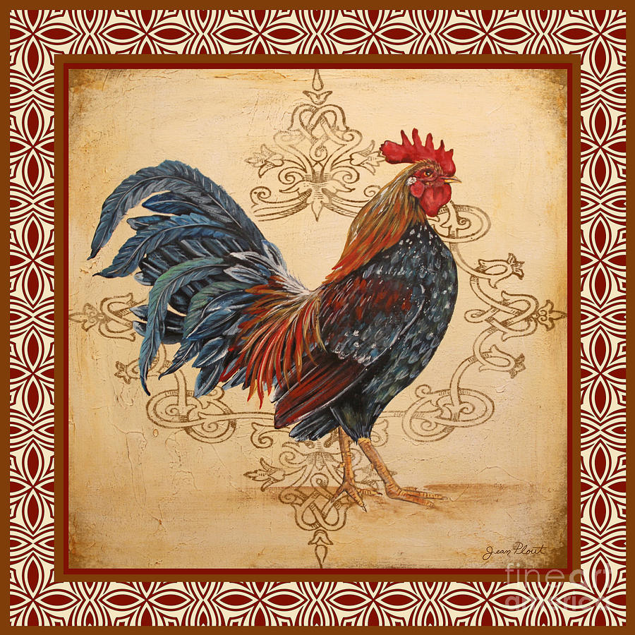 Renaissance Rooster-B Painting by Jean Plout