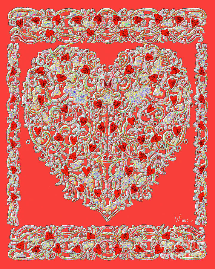 Renaissance Style Heart Digital Art by Lise Winne