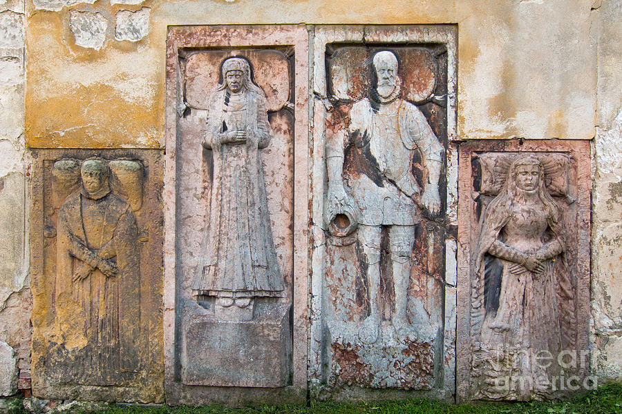 Landmark Photograph - Renaissance tomb in the wall of the church by Michal Boubin