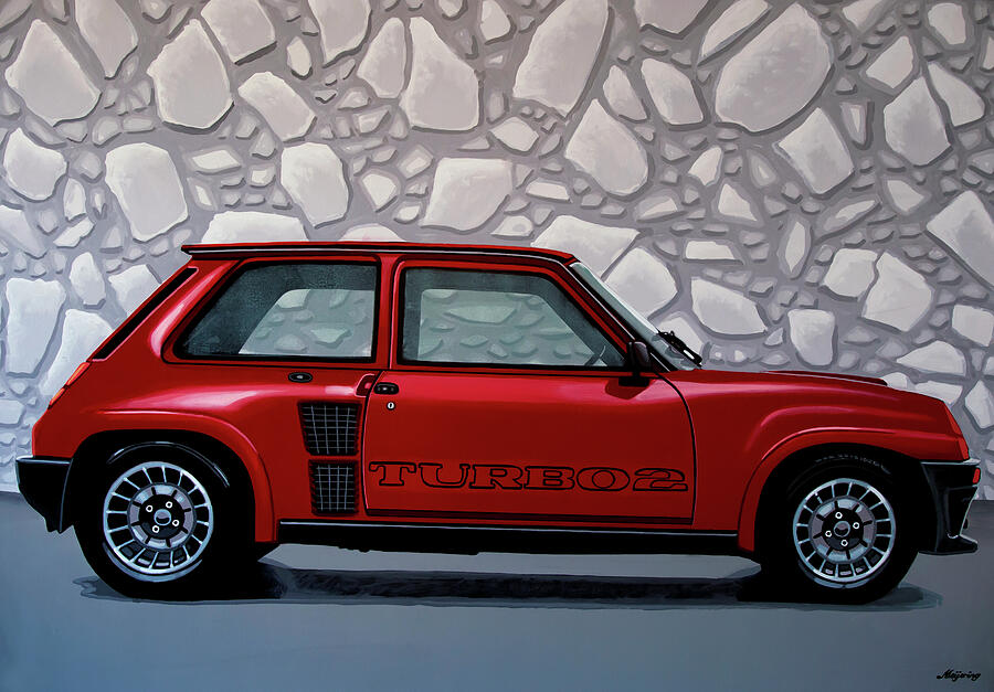 Renault 5 Turbo 2 1980 Painting Painting by Paul Meijering