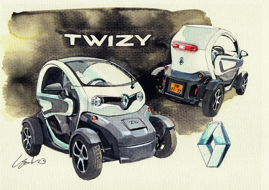 Renault Twizy Painting by Yoshiharu Miyakawa