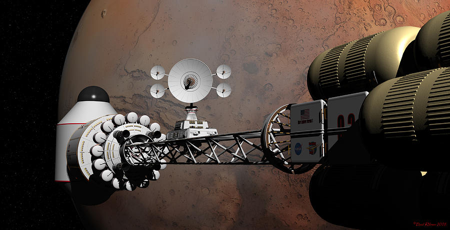 Rendezvous at Mars Digital Art by David Robinson