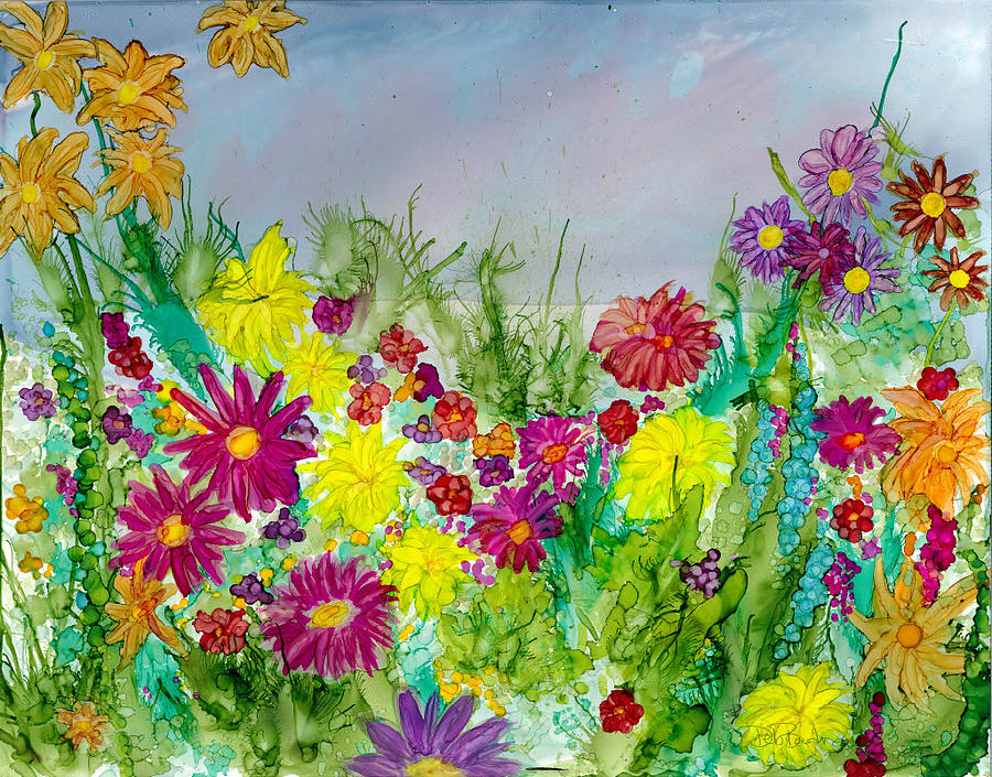 Summer Painting - Renees Summer Garden by Debora Boudreau