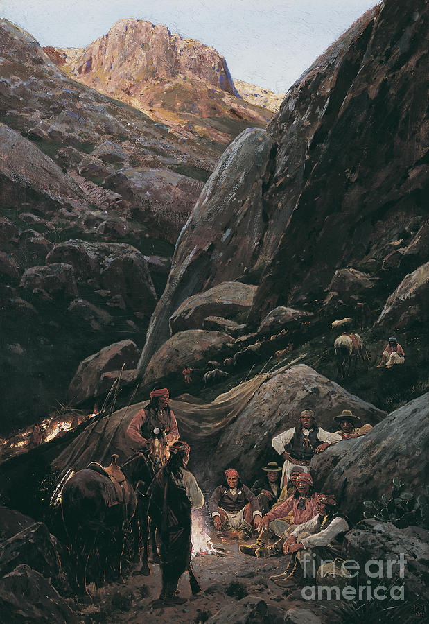 Henry Francois Farny Painting - Renegade Apaches, 1892 by Henry Francois Farny