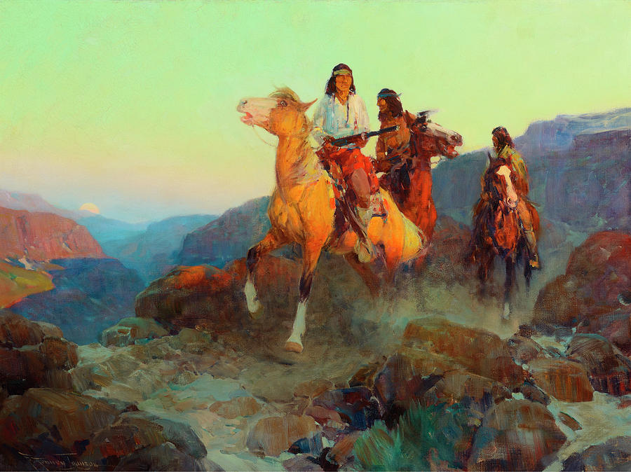 Renegade Painting - Renegade Apaches by Frank Tenney Johnson Renegade Painting - Renegade Apaches by Frank Tenney Johnson