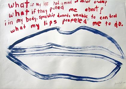 Lips Drawing - Renegade Cells by Donna Zoll Lips Drawing - Renegade Cells by Donna Zoll
