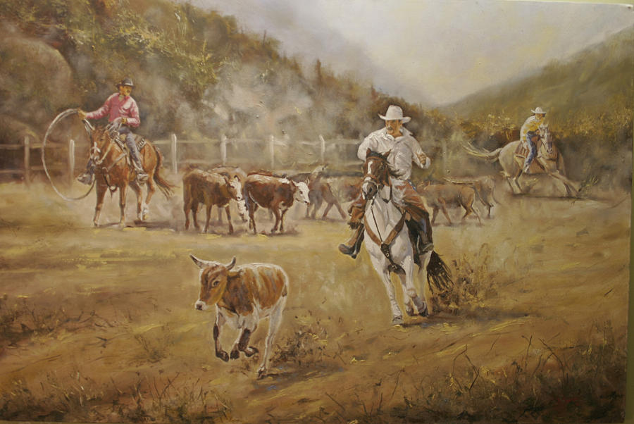 Cowboys Painting - Renegade by Jason Swain Cowboys Painting - Renegade by Jason Swain