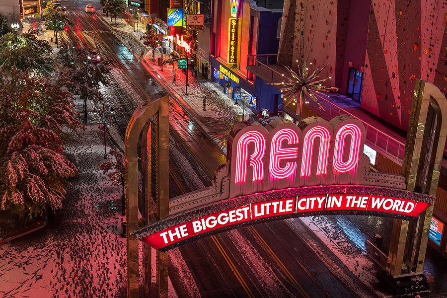 Reno Sign From Above Photograph by Marc Crumpler