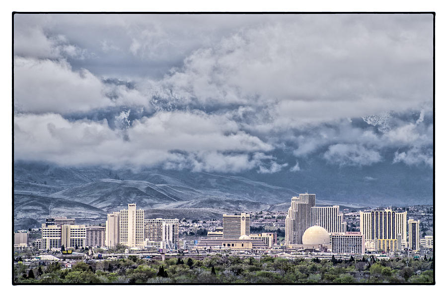 Reno Skyline Morning Clouds Photograph by Janis Knight