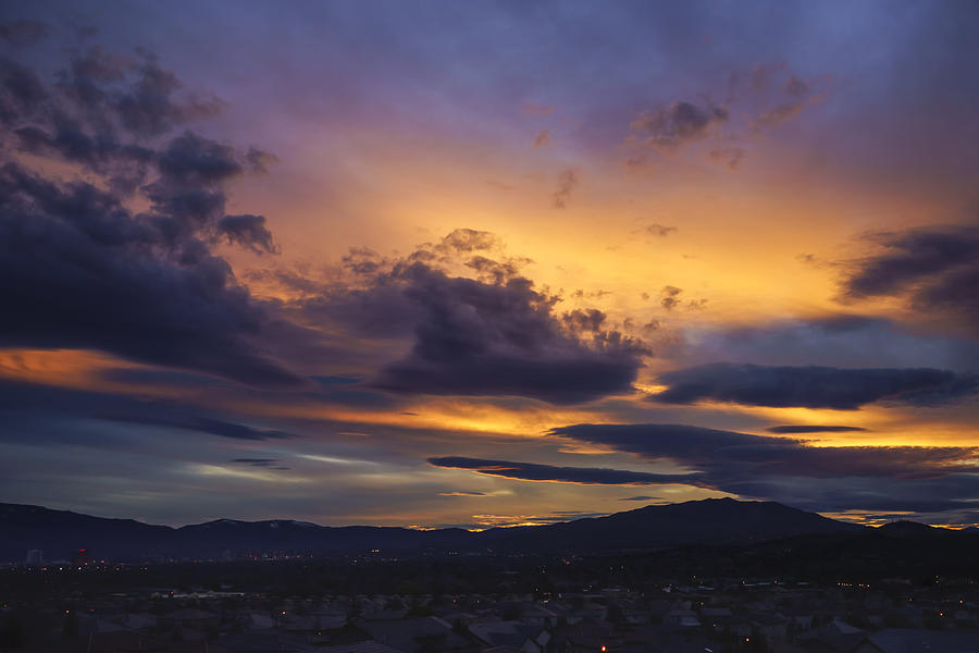 Reno Sunset 8331 Photograph by Janis Knight