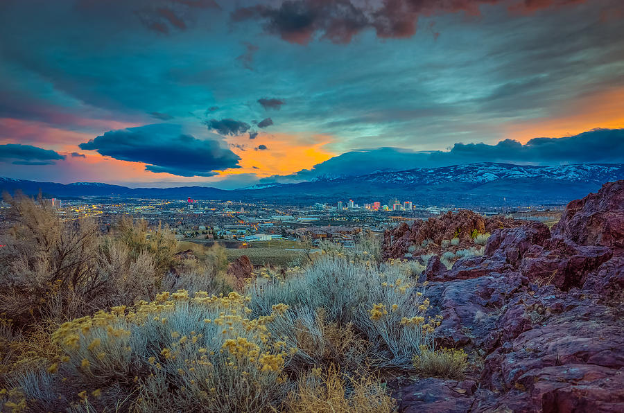 Reno Winter Storm Sunset Photograph by Scott McGuire