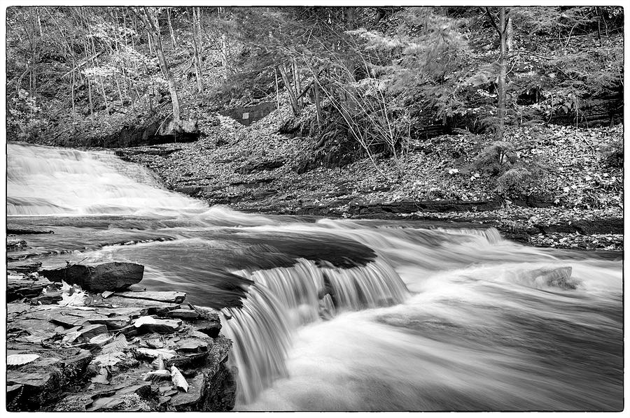 Rensselaerville Falls Black and White Photograph by Michael Gallitelli ...