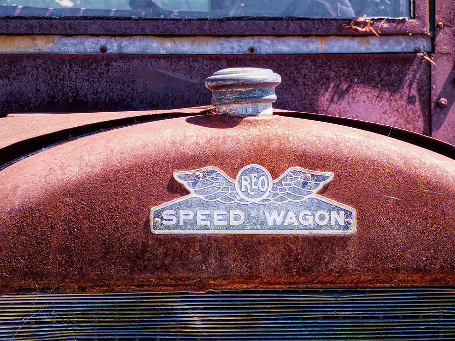 REO Speed Wagon Hood Emblem Photograph by Leslie Montgomery