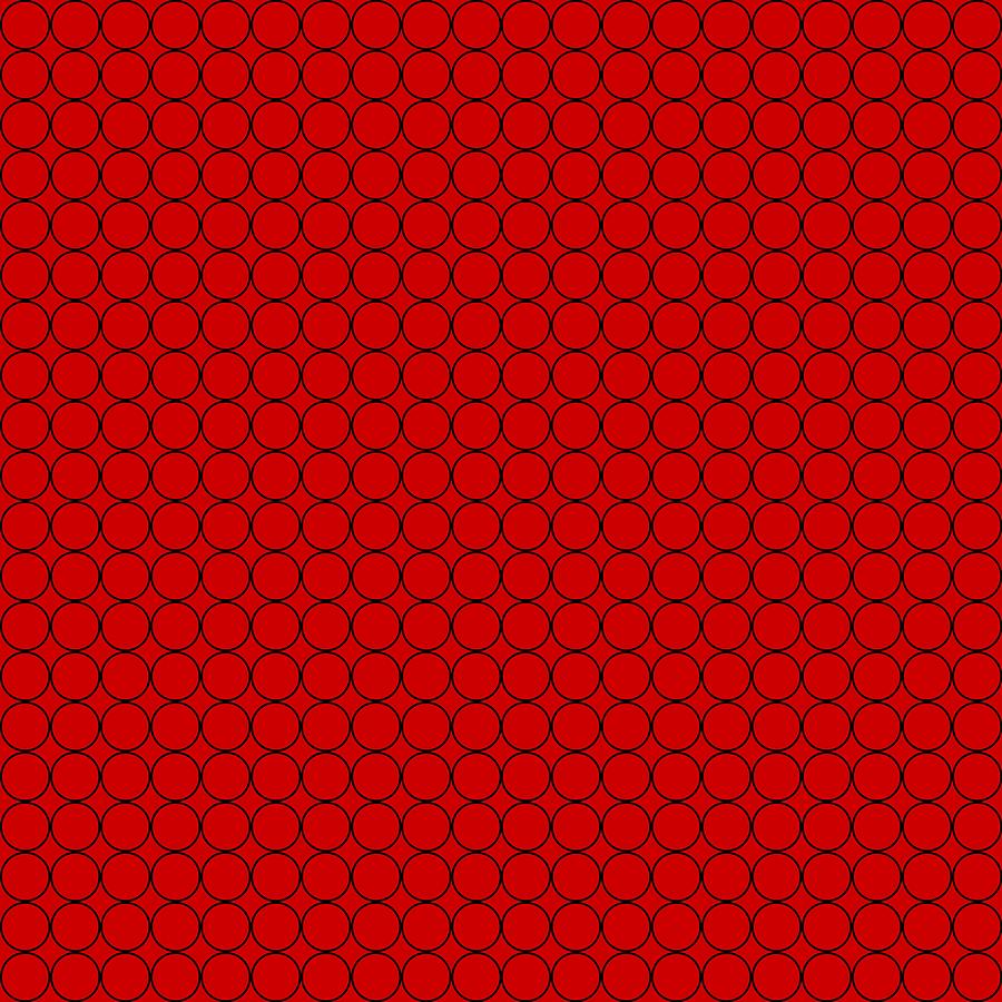 Christmas Digital Art - Repeatable Small Circle Design on Red by Greg Noblin