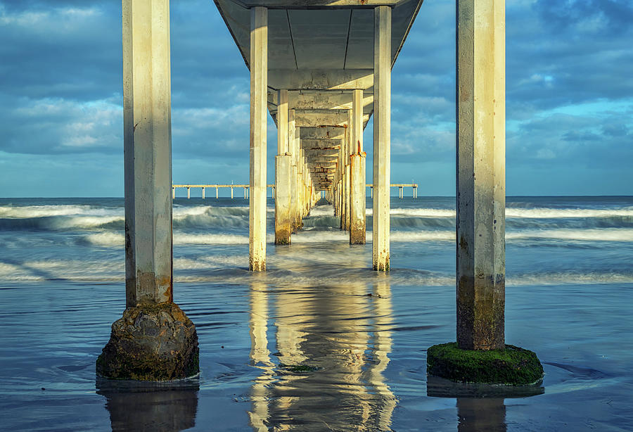 Repeating Pattern Ocean Beach Pier Photograph by Joseph S Giacalone