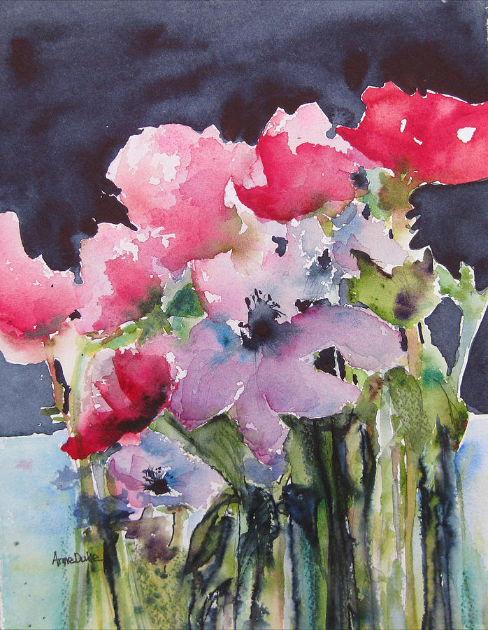 Flower Painting - Repose by Anne Duke